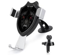ADASGHBY Car Phone Holder Mount 3-in-1 Cell Phone Holder Black Red Eyed Wolf Cell Phone Stand for Vent for iPhone Android and All Smartphones
