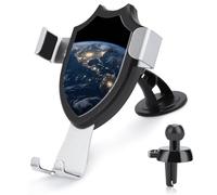 ADASGHBY Car Phone Holder Mount 3-in-1 Cell Phone Holder Earth from The Outer Space Cell Phone Stand for Vent for iPhone Android and All Smartphones