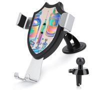 ADASGHBY Car Phone Holder Mount 3-in-1 Cell Phone Holder Gradient Medical Items Pattern Cell Phone Stand for Vent for iPhone Android and All Smartphones