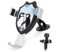 ADASGHBY Car Phone Holder Mount 3-in-1 Cell Phone Holder I Love Penguins Cell Phone Stand for Vent for iPhone Android and All Smartphones