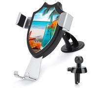 ADASGHBY Car Phone Holder Mount 3-in-1 Cell Phone Holder Tropical Cocktail with Starfish Cell Phone Stand for Vent for iPhone Android and All Smartphones