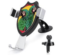 ADASGHBY Car Phone Holder Mount 3-in-1 Cell Phone Holder Two Red Parrots Cell Phone Stand for Vent for iPhone Android and All Smartphones