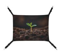 ADASGHBY Pet Hammock Reversible Cat Hanging Hammock Soft A Seedling Sprouts Sleeping Hammock for Puppy Dog Piggy Rabbit Hamster