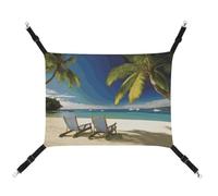 ADASGHBY Pet Hammock Reversible Cat Hanging Hammock Soft Beach Palm Tree Chairs Boats Sleeping Hammock for Puppy Dog Piggy Rabbit Hamster