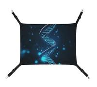 ADASGHBY Pet Hammock Reversible Cat Hanging Hammock Soft Blue DNA Structure Sleeping Hammock for Puppy Dog Piggy Rabbit Hamster