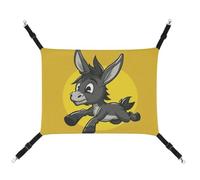 ADASGHBY Pet Hammock Reversible Cat Hanging Hammock Soft Cartoon Donkey Image Sleeping Hammock for Puppy Dog Piggy Rabbit Hamster