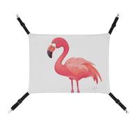 ADASGHBY Pet Hammock Reversible Cat Hanging Hammock Soft Cartoon Flamingo Sleeping Hammock for Puppy Dog Piggy Rabbit Hamster