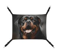 ADASGHBY Pet Hammock Reversible Cat Hanging Hammock Soft Cool Rottweiler Dog Art Sleeping Hammock for Puppy Dog Piggy Rabbit Hamster