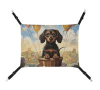 ADASGHBY Pet Hammock Reversible Cat Hanging Hammock Soft Dachshund Hot Air Balloon Sleeping Hammock for Puppy Dog Piggy Rabbit Hamster