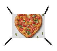 ADASGHBY Pet Hammock Reversible Cat Hanging Hammock Soft Heart Shaped Pizza Sleeping Hammock for Puppy Dog Piggy Rabbit Hamster