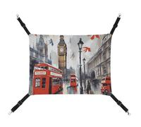 ADASGHBY Pet Hammock Reversible Cat Hanging Hammock Soft London Sleeping Hammock for Puppy Dog Piggy Rabbit Hamster