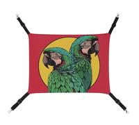 ADASGHBY Pet Hammock Reversible Cat Hanging Hammock Soft Two Red Parrots Sleeping Hammock for Puppy Dog Piggy Rabbit Hamster