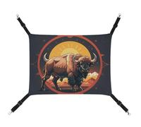 ADASGHBY Pet Hammock Reversible Cat Hanging Hammock Soft Wild American Bison Mountains Sleeping Hammock for Puppy Dog Piggy Rabbit Hamster