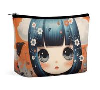 ADASGHBY Portable Small Cosmetic Bag Cute Travel Makeup Bag A Little Camel Waterproof Toiletry Bag for Women, Anime Pictures, One Size