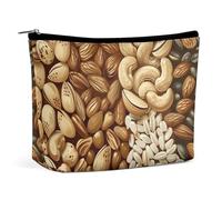 ADASGHBY Portable Small Cosmetic Bag Cute Travel Makeup Bag Red Cowboy Boots Waterproof Toiletry Bag for Women, Various Nut Patterns, One Size