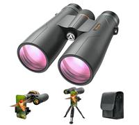 Adasion 15x56 UHD Binoculars for Adults High Powered with Phone Adapter and Tripod, Super Powerful BAK4 Prism Waterproof Binoculars for Hunting Stargazing Bird Watching Hiking Safari Travel Sports