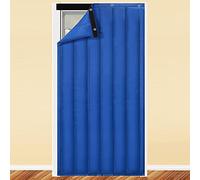 ADASP Thermal Insulated Door Curtains Blackout Room Darkening Panels Screen Door Soundproof Curtains Blue Grommet Doorway Curtain for Home Patio Garage Pet Friendly Easy Install Tieback Include