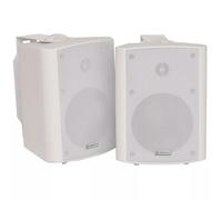 Active Powered Wall Speakers With Brackets Cafe Bar Patio Adastra + Cable White