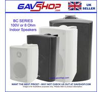 Adastra 8 ohm or 100V Line Indoor Wall Mount ABS Speakers Industry Standard