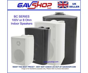 Adastra 8 ohm or 100V Line Indoor Wall Mount ABS Speakers Industry Standard