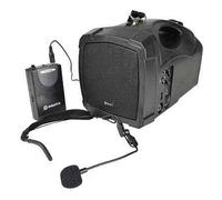 Adastra Handheld PA with Integral Rechargable Battery, Wireless Head Microphone, USB, FM & Bluetooth