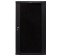 Adastra Rack Cabinet 22U x 450mm Deep With Glass Door, Lock And 2 Keys, Black