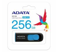 Adata 256Gb Usb 3.0 Memory Pen Uv128 Retractable Capless Black & Blue AUV128-256G-RBE
