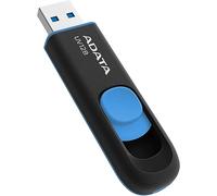 ADATA 256GB USB 3.0 Memory Pen, UV128, Retractable, Capless, Black & Blue