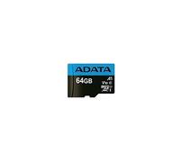 ADATA 64GB microSDHC Class 10. Capacity: 64 GB Flash card type: MicroSDHC Flash memory class: Class 10 Internal memory type: UHS-I Read speed: 85 MB/s Write speed: 25 MB/s UHS Speed Class: Class 1 (U1