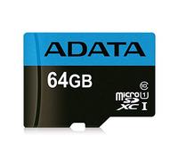 ADATA 64GB Premier High Capacity Micro SD Card with SD Adapter UHS-I Class 10 R/W 85/25MB/s