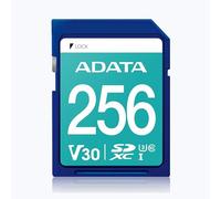 ADATA ASDX256GUI3V30S-R 256GB SDXC Class 10 UHS-I Flash Memory (256GB, SDXC, Class 10, UHS-I, 100MB/s, Black, Blue)