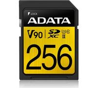 ADATA ASDX256GUII3CL10-C Premier ONE SDXC UHS-II U3 Class10 V90 3D NAND Extreme 4K Ultra HD 290MB/s SD Card, 256 GB
