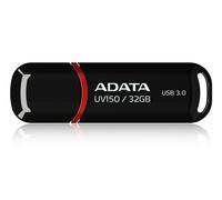 ADATA UV150 USB 3.0 Snap-On Cap Flash Drive, Black, AUV150-32G-RBK
