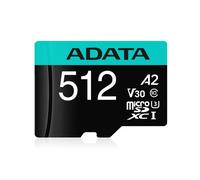 ADATA Premier Pro 512GB microSDXC/SDHC UHS-I U3 Class 10(V30S) Memory Card included adapter, black