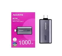 ADATA SC750. SSD capacity: 1 TB. USB connector: USB Type-C USB version: 3.2 Gen 2 (3.1 Gen 2). Read speed: 1050 MB/s Write speed: 1000 MB/s. Data transfer rate: 10 Gbit/s. Product colour: Black