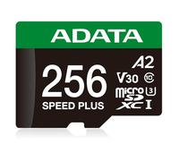 ADATA Speed Plus MicroSDXC UHS-I U3 Class 10 256GB Memory Card with Adapter - Black & Green