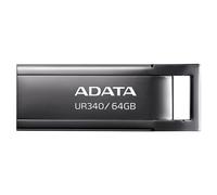 ADATA, UR340 USB 3.2 Gen1 Flash Drive, Metal Flash Drive, Splashproof, Shockproof, Dustproof, 64GB, Black