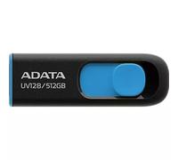 ADATA UV128. Capacity: 512 GB Device interface: USB Type-A USB version: 3.2 Gen 1 (3.1 Gen 1) Read speed: 100 MB/s. Form factor: Slide. Weight: 10 g. Product colour: Black Blue
