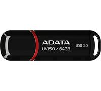ADATA UV150 64GB USB 3.0 Snap-on Cap Flash Drive, Black (AUV150-64G-RBK)