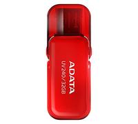 ADATA UV240 32GB 2.0 USB Type A Connector Red USB Flash Drive - USB Flash Drive (32 GB, 2.0, USB Type A Connector, Cap, 7 g, Red)