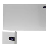 Adax Neo Electric Heater for Home, 600W Wall Mounted Electric Radiator, Low Energy Silent Slimline Convector Panel Heater with 7-Day Timer, Thermostat and Frost Protection, Plug In, White
