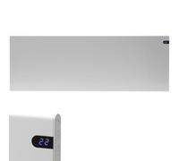 Adax Neo Electric Panel Heater/Convector Radiator With Timer, Thermostat, Modern, Slimline, Wall Mounted, White, 1400W