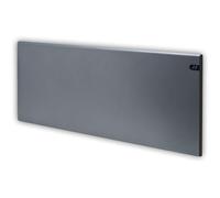 Adax Neo Electric Panel Heater / Convector Radiator With Thermostat, Timer And Temperature Display. Wall Mounted, Modern / Designer, Lava Grey, 800W