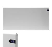 ADAX Neo Electric Panel Heater/Convector Radiator With Thermostat, Timer And Temperature Display. Wall Mounted, Modern/Designer, White, 1000W