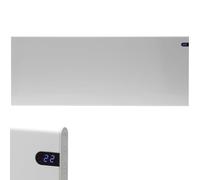 Adax Neo Electric Panel Heater/Convector Radiator With Thermostat, Timer And Temperature Display. Wall Mounted, Modern/Designer, White, 1200W