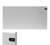 ADAX Neo Electric Panel Heater/Convector Radiator With Thermostat, Timer And Temperature Display. Wall Mounted, Modern/Designer, White, 800W