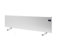Adax Neo Low Profile Portable Electric Panel Heater/Convector Radiator With Thermostat, Timer And Temperature Display. Slimline, modern design (White, 1200W)