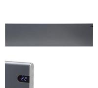 ADAX Neo Wall Mounted Electric Panel Heater With Timer, Thermostat. Modern, With Temperature Display. Convector Radiator. LOT 20 / ErP Compliant, Made In Europe, 2000W, Grey