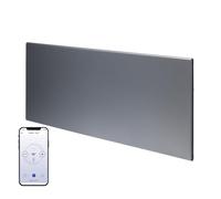 Adax Neo Smart Wifi Electric Panel Heater/Convector Radiator With Timer. Smartphone Control, Splash Proof, Economic, Modern, Designer, 1500w Compact (420 x 755 mm), Lava Grey