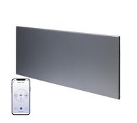 Adax Neo Smart Wifi Electric Panel Heater/Convector Radiator With Timer. Smartphone Control, Splash Proof, Economic, Modern, Designer, 1500w Compact (420 x 755 mm), Lava Grey